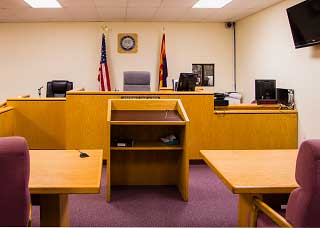 Image of a Kingman Justice Court courtroom