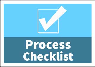 Blue box with a check mark linking to the process checklist for garnishment of non-earnings